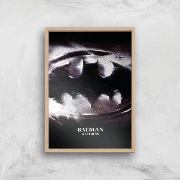 Batman Returns Giclee Art Print - A4 - Wooden Frame