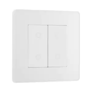 BG Evolve Pearl White 200W Double Touch Dimmer Switch 2-Way Secondary - PCDCLTDS2W