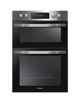 Candy Fci9D405X Built In Double Oven With Easy Clean Enamel - Black Glass With Stainless Steel - Oven With Installation