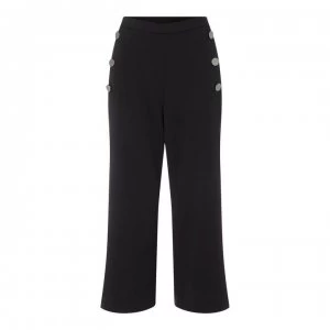 DKNY Crop Sailor Pants - Black/White