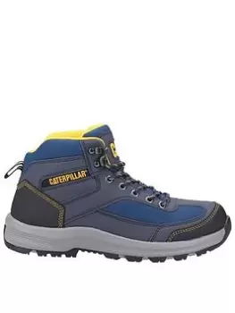 Caterpillar Elmore Mid Hiker Safety Boot, Navy, Size 7, Men