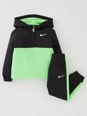 Boys, Nike Nkb Jdi Cyber Therma Set, Black/Green, Size 12 Months