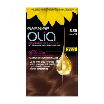 Garnier Olia 5.35 Rich Chocolate Brown Permanent Hair Dye Brunette