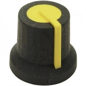 Control knob Black yellow x H 16.8mm x 14.5mm Cliff