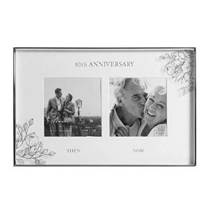 4" x 4" - Amore By Juliana Floral Double Frame - 60 Years