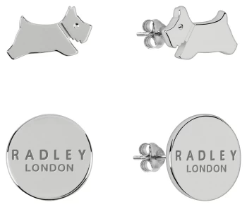 Radley London Silver Plated Dog Stud Earrings - Set of 2