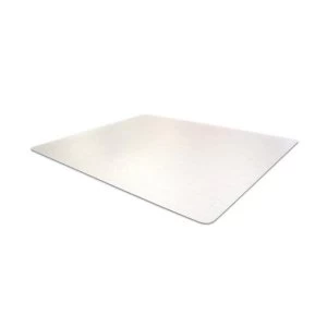 Floortex Cleartex Ultimat Polycarbonate Chair Mat Rectangular for low to Medium Pile Carpet Protection 1190x890mm Clear