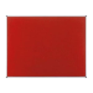 Nobo Classic 900 x 600mm Noticeboard with Red Felt Surface Aluminium Frame and Wall Fixing Kit