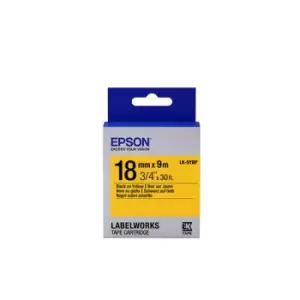 Epson LK-5YBP Black on Yellow 18mm x 9m Labelling Tape