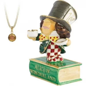 Arora Secrets from Hidden Treasures Alice in Wonderland Mad Hatter Trinket Box, Multicolour, One Size