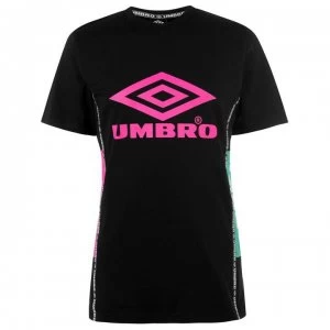 Umbro Horizon T Shirt - Black/BerryPink