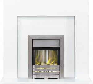 Adam Miami Electric Fire Suite with Helios Inset - White