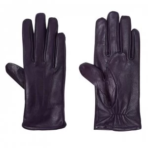 Isotoner 3 Point Smart Leather Glove - Purple