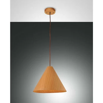 Fabas Luce Lighting - Fabas Luce Esino Dome Pendant Ceiling Lights Oak Glass, E27