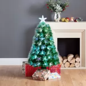 Robert Dyas 3ft Firework Fibre Optic Christmas Tree with Star
