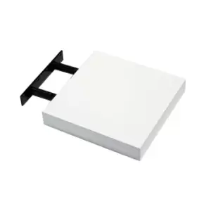 Hudson 24cm wide floating shelf kit, - gloss white