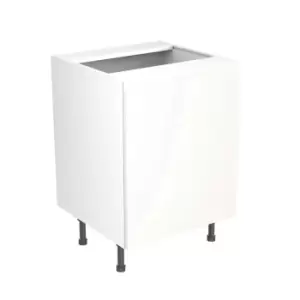 KitchenKIT J-Pull 60cm Base Sink Unit - Gloss White