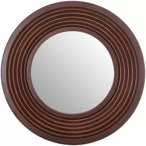 Oval Wall Mirror/ Brown Mirrors For Bathroom / Bedroom / Garden Walls Fancy Wall Mounted Mirrors For Hallway With Gold And Brown Finish 102 x 6 x 102