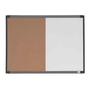 Nobo Magnetic Whiteboard and Corkboard 585 x 430mm, none