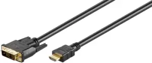Goobay 51881 video cable adapter 1.5 m HDMI DVI-D Black