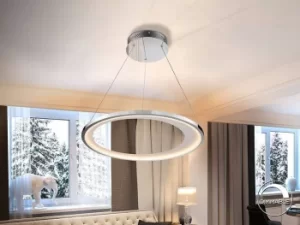 Laris Integrated LED Ceiling Pendant Round Chrome