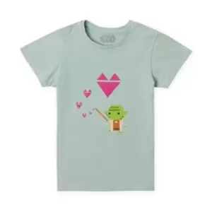 Star Wars Yoda Heart Kids T-Shirt - Mint Acid Wash - 3-4 Years - Mint Acid Wash