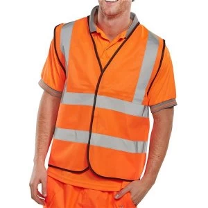 BSeen XLarge High Visibility Waistcoat Orange