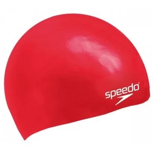 Speedo Moulded Silicone Caps Junior Red