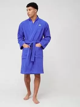 adidas Performance Cotton Dressing Gown - Blue Size S, Men