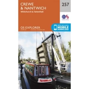 Crewe and Nantwich, Whitchurch and Tattenhall by Ordnance Survey (Sheet map, folded, 2015)