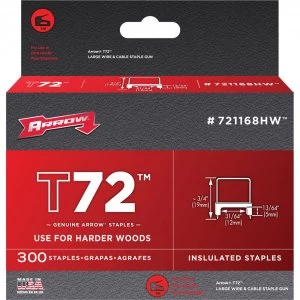 Arrow T72 Insulated Staples 5mm Pack of 300