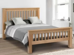 Julian Bowen Amsterdam 6ft Super King Size Oak Wooden Bed Frame High Footend