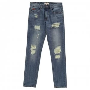 Lee Cooper Vintage Ripped Jeans Mens - Mid Wash