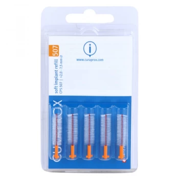 Curaprox Soft Implantat CPS Replacement Interdental Toothbrushes for Dentures, 5 pcs CPS 507 2 - 7,5mm 5 pc