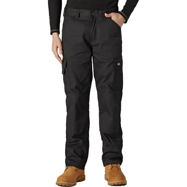 Dickies Mens Everyday Polycotton Knee Pad Pouches Workwear Trousers 38R - Waist 38', Inside Leg 32' Black ED247-BLK-38R