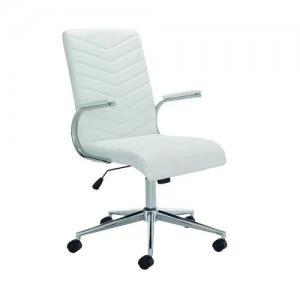 Arista Tarragona Leather Look Chair White CH0789WH