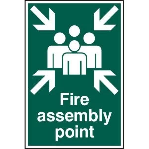 ASEC Fire Assembly Point 200mm x 300mm PVC Self Adhesive Sign
