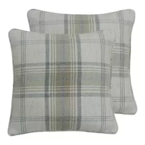 Paoletti Aviemore Twin Pack Polyester Filled Cushions Natural