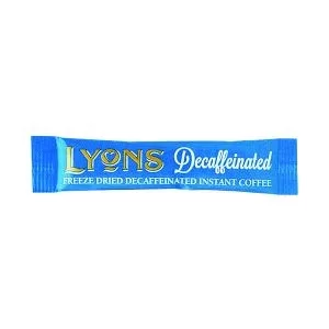 Lyons Gold Roast Decaffeinated Coffee Sticks Pack of 500 126953