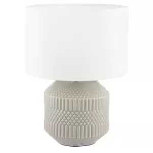 Geo Textured Ceramic Table Lamp