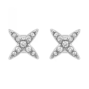 Ladies Adore Silver Plated 4 Point Star Earrings