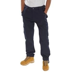 Click Workwear Combat Trousers Polycotton Navy Blue 28 Ref PCCTN28 Up