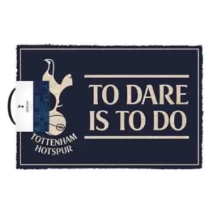 Tottenham Hotspur FC To Dare Is To Do Door Mat (One Size) (Navy/Cream)