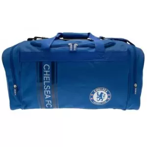 Chelsea FC Stripe Detail Holdall (One Size) (Blue)