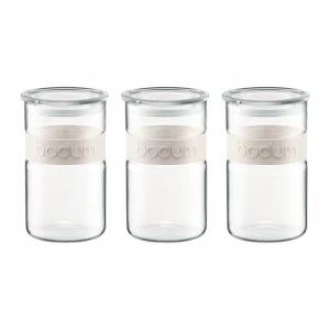 Bodum Presso Storage Jar Set White 3 Pieces White