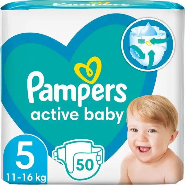 Pampers Active Baby Size 5 50 Nappies