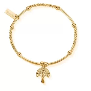 ChloBo GBCM775 Women&apos;s Gold Tone Mini Heart Tree Of Life Bracelet
