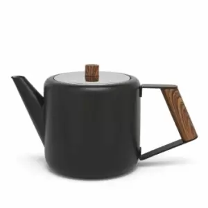 Bredemeijer Teapot Double Wall Boston Design In Matt Black 1.2L