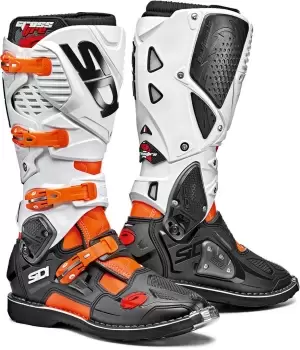 Sidi Crossfire 3 Motocross Boots Black White Orange
