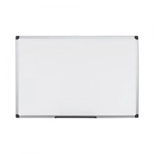 Bi-Office Maya Magnetic Whiteboard with Grey Plastic Frame 2400 x 1200 mm